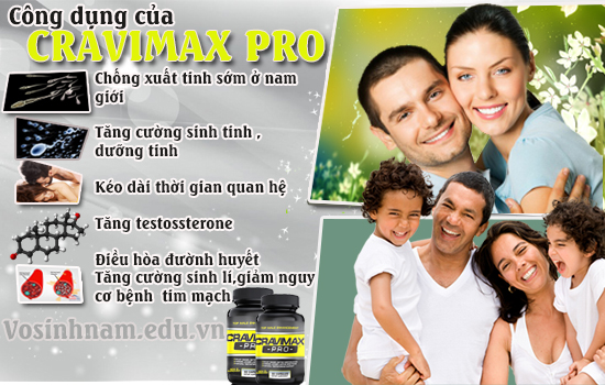 Viên uống Cravimax - Pro giúp nam giới lấy lại phong độ Viên uống cravimax pro , Cravimax pro